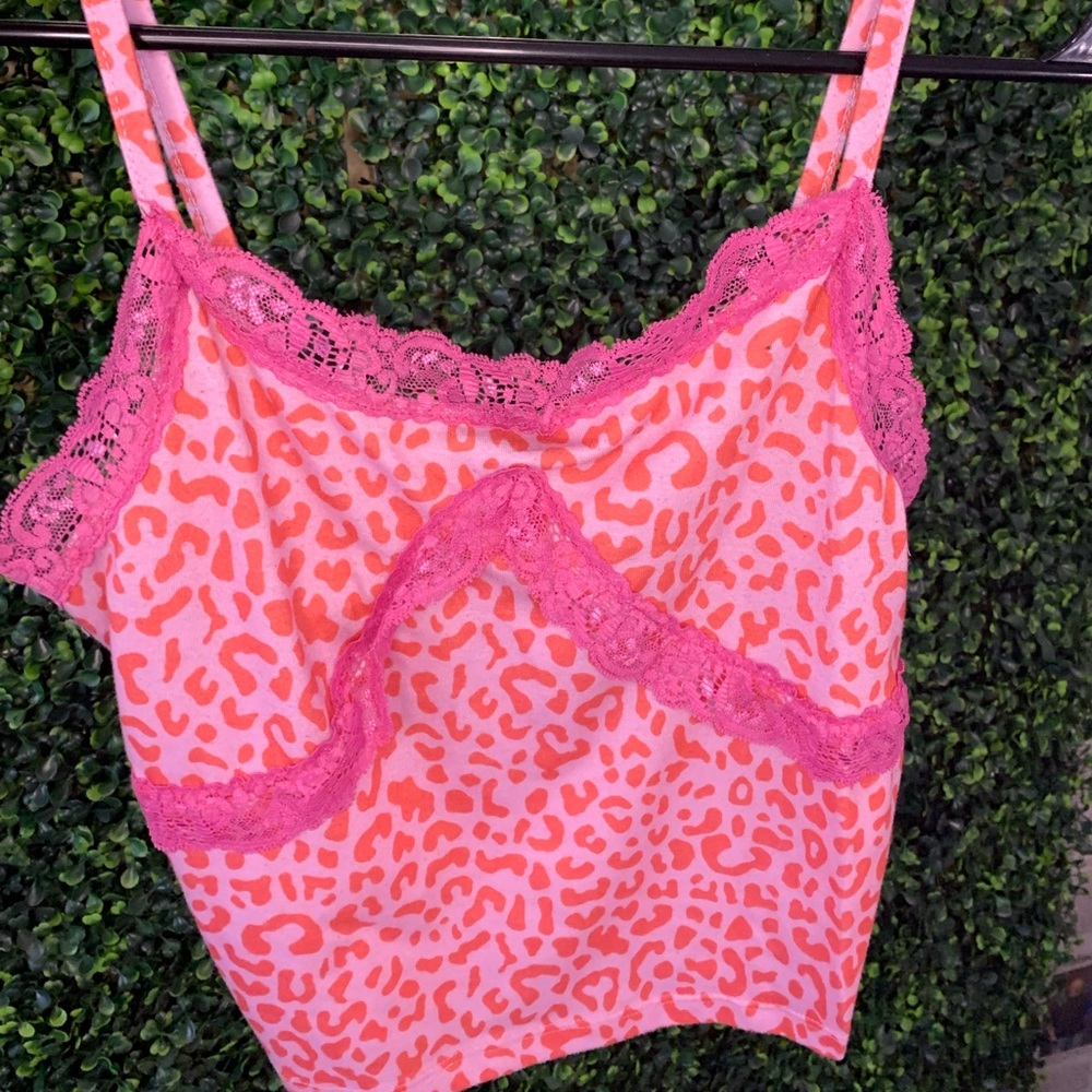Pink Leopard cropped Top. From SHEIN